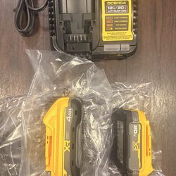 Dewalt 20v 4.0 battery and power stack battery with charger New