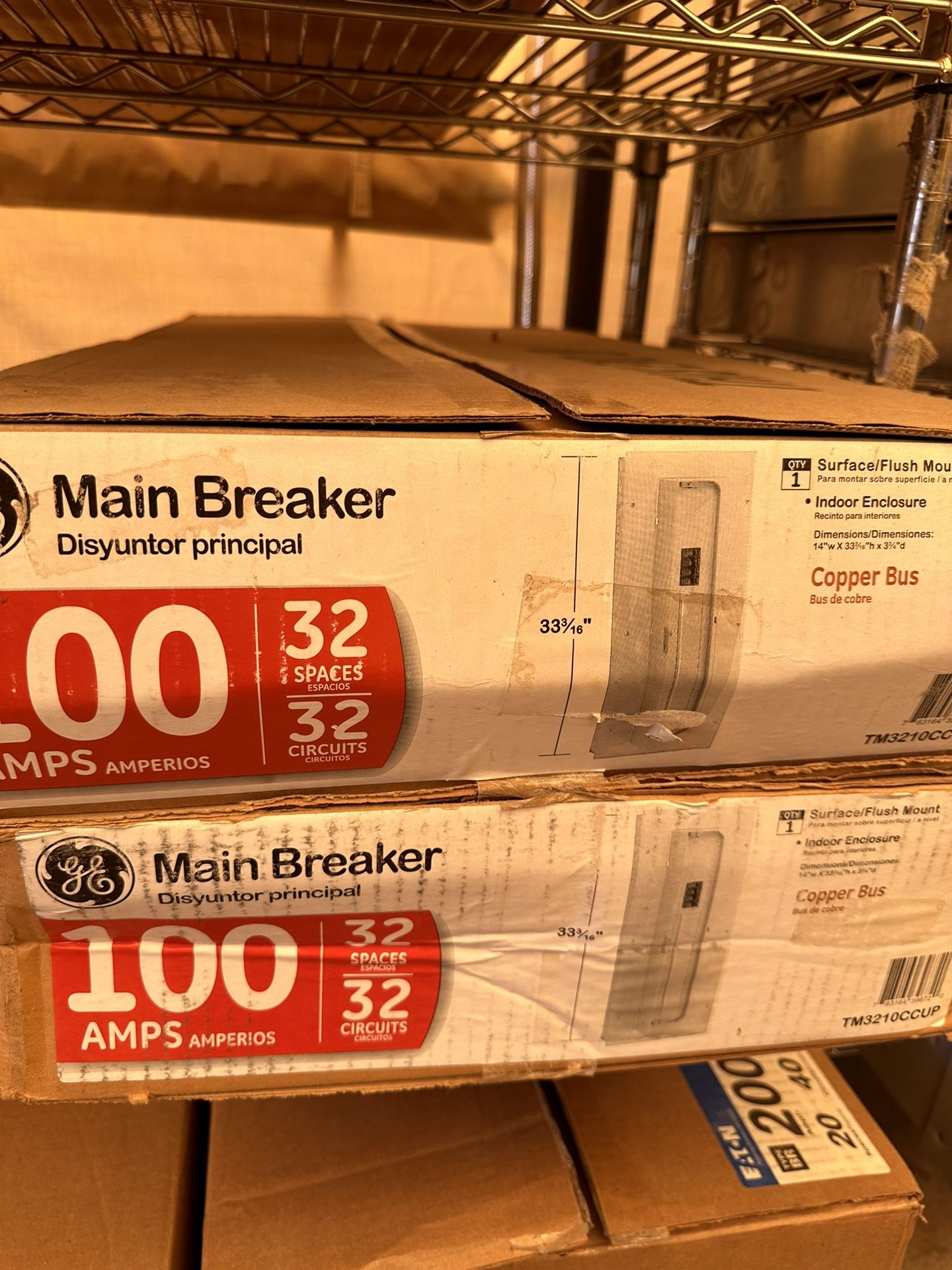 Electrical Sub Panel Indoor 100 Amp 120/240v Main Breaker New 32 Space