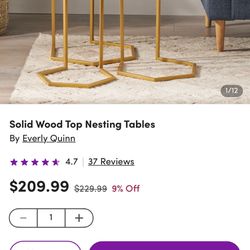 Solid Wood Top Nesting Tables