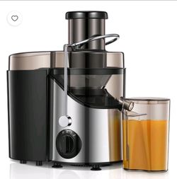 Juicer Machine Easy to Clean, 3" Feed Chute for Whole Fruit and Vegetable, Brush, Silver
