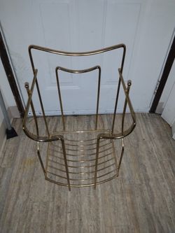 Hollywood Regency Brass Towel Holder 