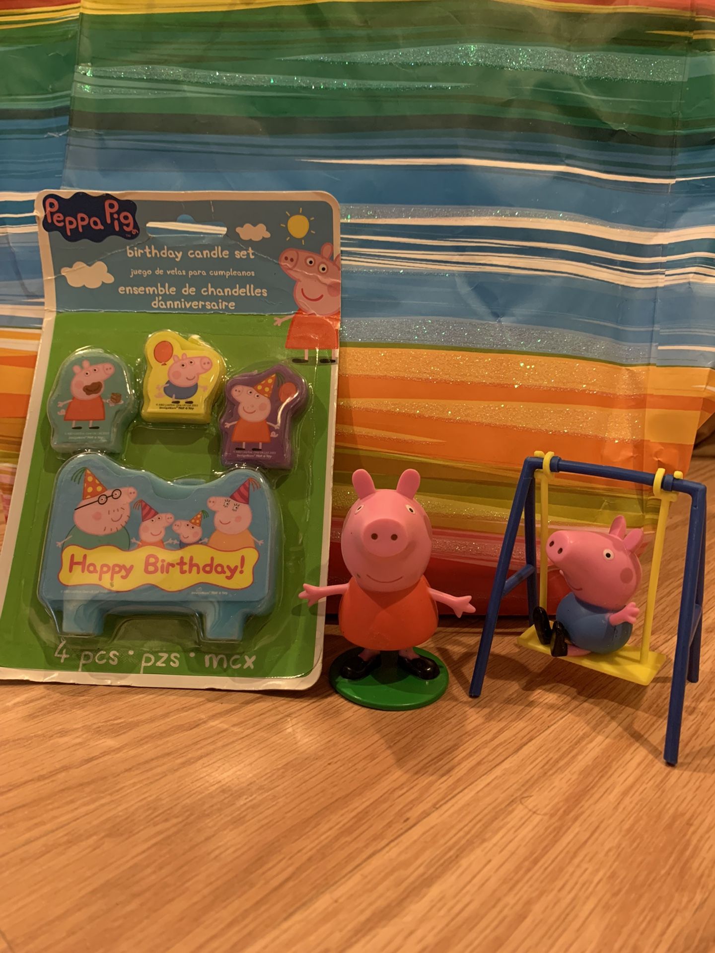 Peppa Pig & George Birthday Candles And Cake Toppers