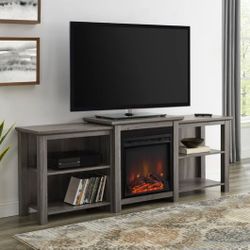 TV STAND WITH FIREPLACE UP TO 55” BRAND NEW