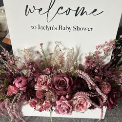 Party Welcome Sign-with Flower Box