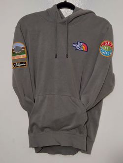 The North Face Hoodie Men’s Medium California Patch Colorful Pullover Sweatshirt