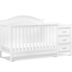4-in-1 Convertible Crib & Changing Table