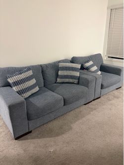 Blue Couch and Chair