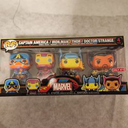 Funko Pop Marvel Black Light 4 Pack