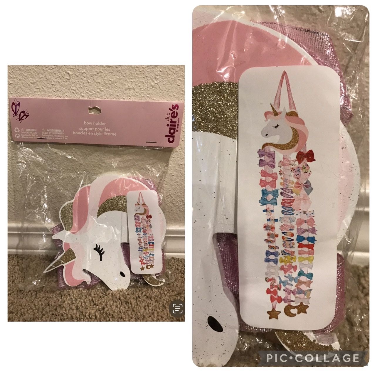 New Claire’s Girls Bow Holder Hair Gift
