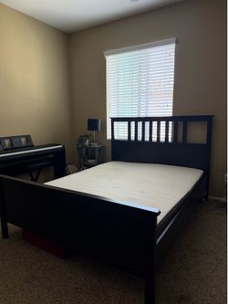 Queen Bed Frame & Mattress