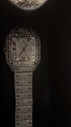 Iced Out Square Dial Watch