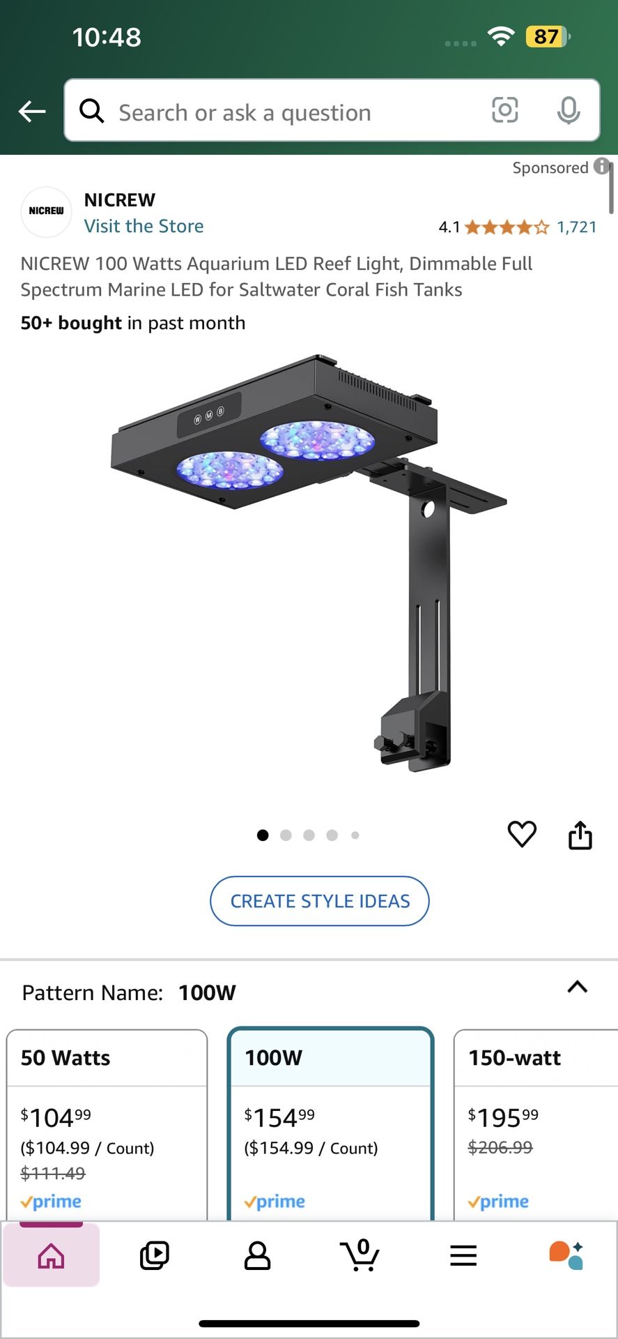 Nicrew 100 Watt Reef Light 