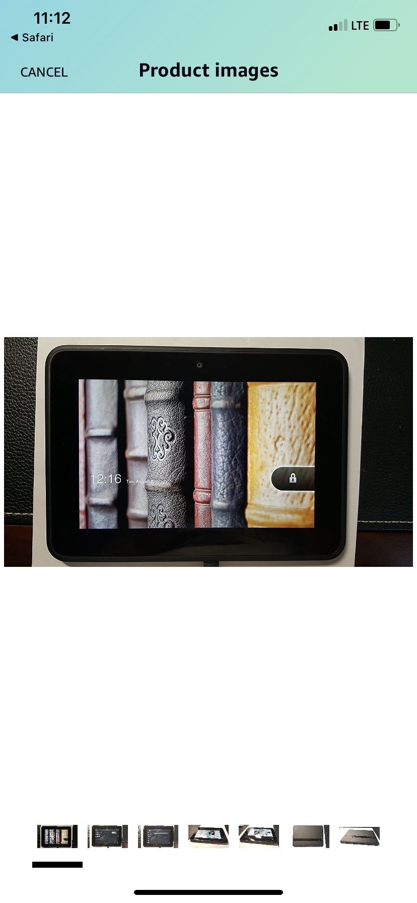 Amazon Kindle Fire HD X43Z60 7in TouchScreen Tablet Black