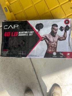 CAP Barbell 40 lb. Adjustable Cast Iron Dumbbell Set