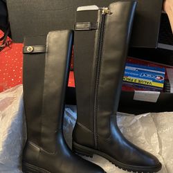 Brand New Authentic Coach Leather Black Boots 