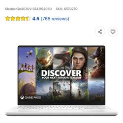 ASUS ROG Zephyrus G14 14" OLED
3K 120Hz RTX 4060 Gaming Laptop AMD
Ryzen 9 8945HS, 16GB ddr5 1tb ssd