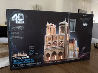 Notre dame 3d Puzzle Model Kit - 4D Build - Architect Series