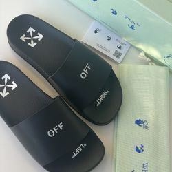 OFF-WHITE SLIDE SANDALS