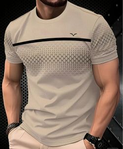 Beige color Men's T-Shirts  L