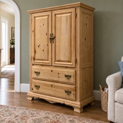 Rustic Wood Armoire – Beautiful Bedroom or Linen Storage