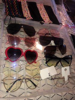 10 pairs of NEW sunglasses and clear glasses