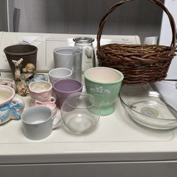 Flower And Plant Vases And Basket 