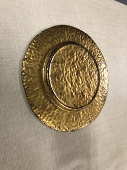 Gold glass charger plates