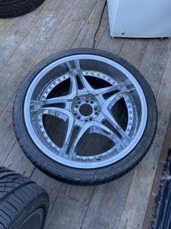 22” rims with brand new tires 750.00