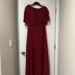 JJs House bridesmaid Dress Burgundy 