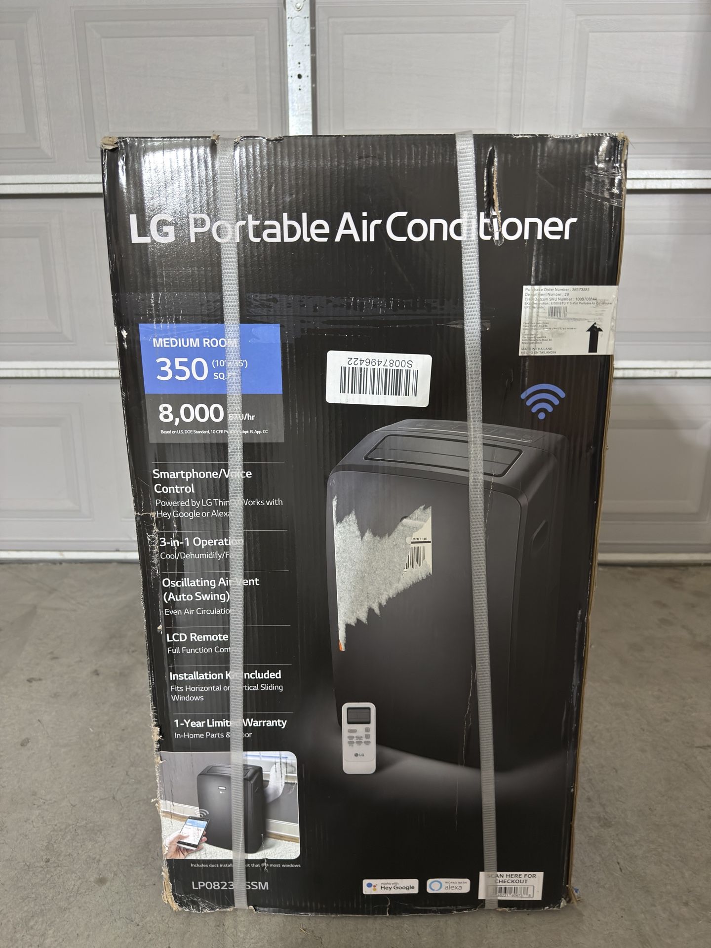 LG 8,000 BTU Smart Portable Air Conditioner,