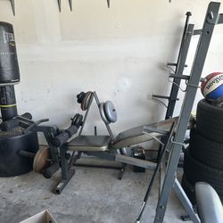 Marcy Olympic Weight Bench Weight Set Included