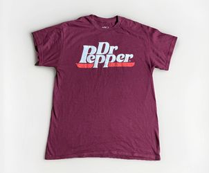 Dr. Pepper Men's Medium T-Shirt Burgundy Promo Soda Tee