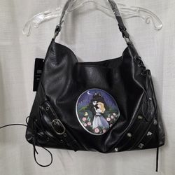 Edward Scissorhands Studded Hobo Goth Studded Shoulder Bag By Her Universe New