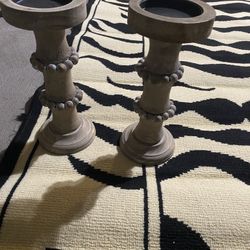 Gray Candle Holder 