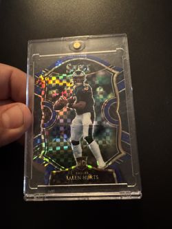 Jalen Hurts Blue Prizm Die Cut RC 