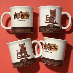 Cracker Barrel Rocker Mugs - Set of 4 