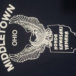 Middletown Ohio Blue Cotfon Biker Tshirt