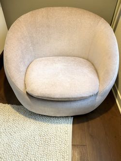 Cozy Chair, Poly, Distressed Velvet, Mauve, West elm 