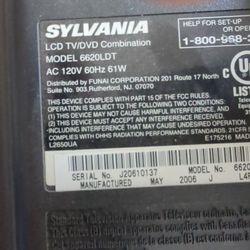 Sylvania LCD TV With DVD Combination