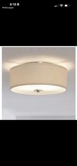Progress Lighting Inspire 13 in. 2-Light Brushed Nickel Semi-Flush Ceiling Light