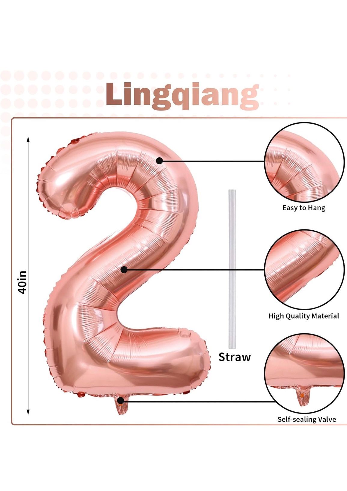 FREE Inflated Tower balloons and numbers “2 & 1”