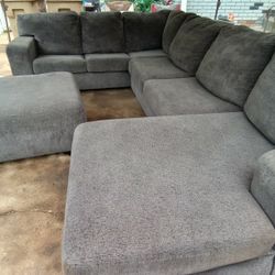 3 Piece Gray Sectional Soft
