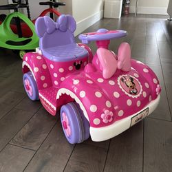 Minnie Mouse Disney Ride On Car 6v Battery Pink 