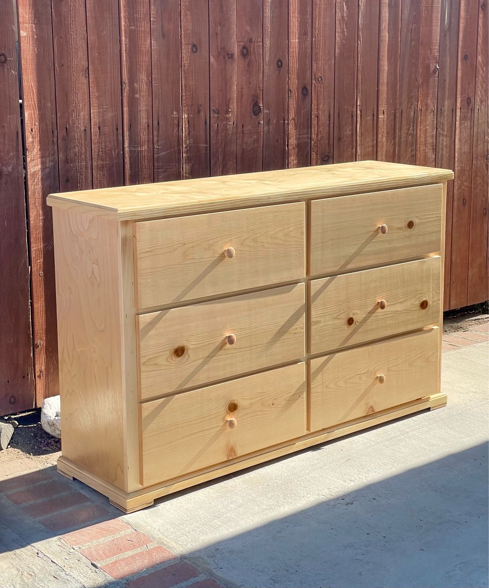 Handcrafted solid wood dresser