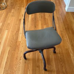 Do/More Vintage Mid Century Modern Industrial Rolling Swivel Chair