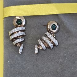 🎁 925 Gold Plated Dimond Earrings 🎁