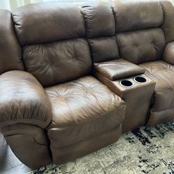 Leather Recliner Couch 