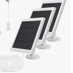 303030-19) Solar Panel Outdoor for Ring Cameras ,White 3 PCS.(Camera not included)