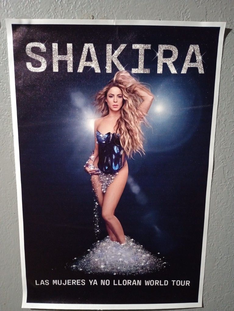 Shakira Las Mujeres Ya No Lloran World Tour Canvas Poster Latin Music Decor  Room Aesthetic 