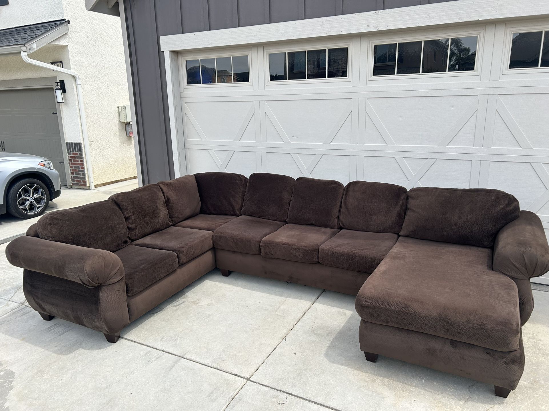 Huge Dark Brown Sectional Couch